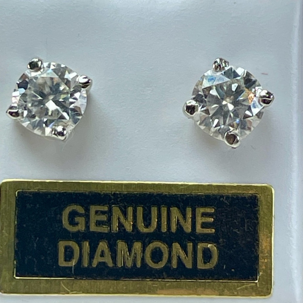 1ct Diamond CERTIFIED studs silver 925 - Picture 16 of 16